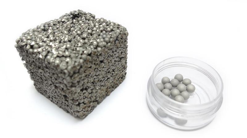 Cellular Metals - Structures made from joined hollow metal spheres-Material Sample Shop